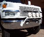 Extreme Conversions bumper mounted light bars are easy to install and use the trucks existing holes and hardware web-site link